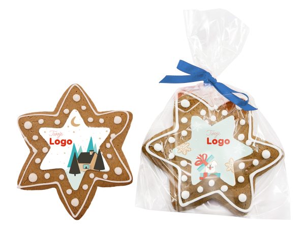 ciastko duża gwiazdka z dekoracją