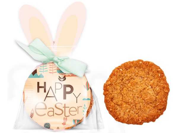 ciastko w kształcie króliczka na wielkanoc z logo firmy 1