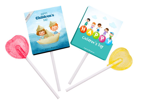 lizaki z logo na dzień dziecka - lizaki reklamowe