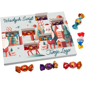 kalendarz adwentowy z pralinami