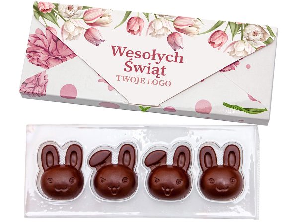 wielkanocne słodycze z logo - czekoladowe króliczki
